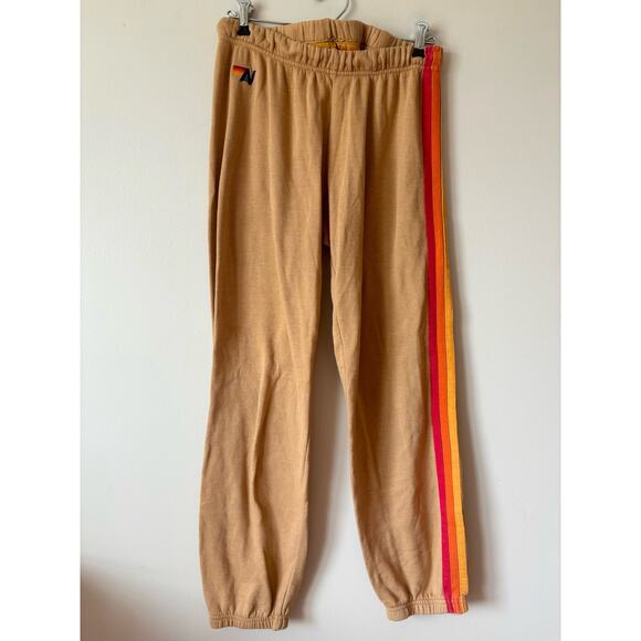 sweatpants aviator nation rainbow stripe joggers womens